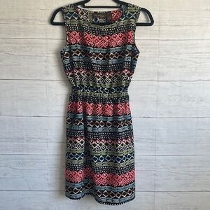 Speed Control Multiple Color Boho Aztec Print Sleeveless Dress l SIZE S